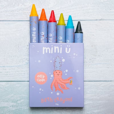 英國MINI U-自由塗鴉朵朵雲套組 (沐浴爆爆+沐浴蠟筆)4