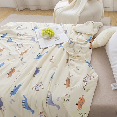兒童極致涼感抱冰被100x120cm - 恐龍物語1