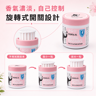 紐西蘭BGO植萃精油香氛旋轉罐60g 三入組12