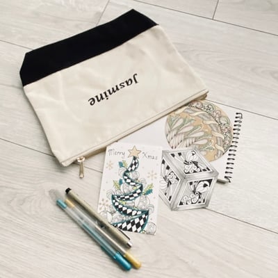 【可客製化】電繡帆布萬用收納包2