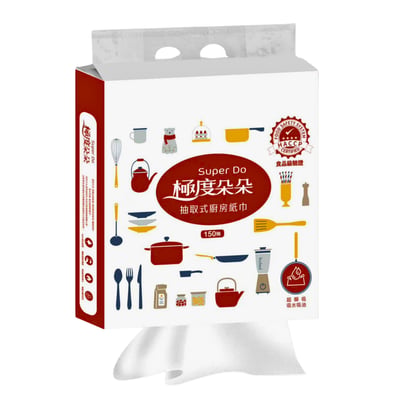 極度朵朵 掛勾式底部抽取式廚紙150抽20包/箱2