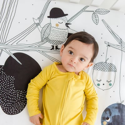 美國RookieHumans 嬰兒床純棉絲柔床包 (森精靈之夢)2