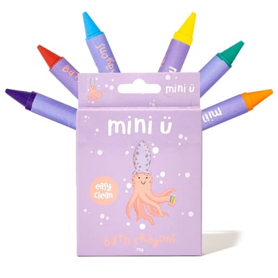 英國MINI U-自由塗鴉朵朵雲套組 (沐浴爆爆+沐浴蠟筆)3