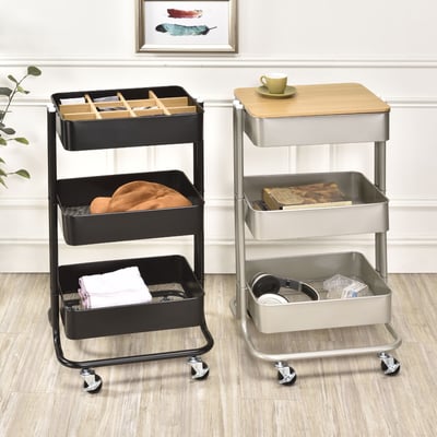 三層活動置物推車含專用木板 (二色可選) －台灣製造 MIT1