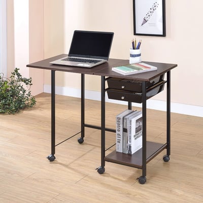 兩抽移動式折疊桌  (二色可選) －台灣製造 MIT2