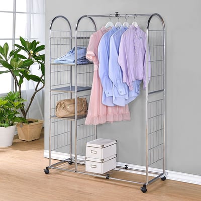 拱型伸縮附輪四層吊衣架－台灣製造 MIT2