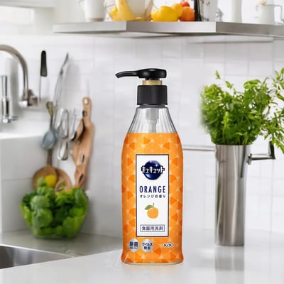 日本花王按壓柑橘香洗碗精300ml 一組3瓶1