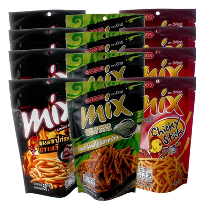 泰國 MIX脆脆條 12入組 (海苔/韓式辣雞/雞汁蒜辣)5