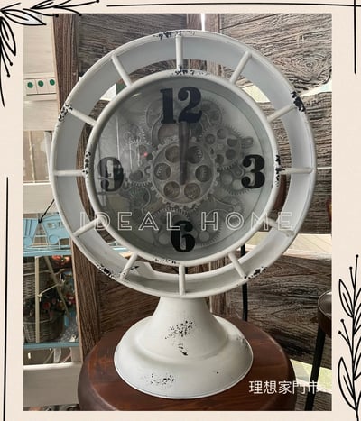 進口傢飾品-鐵件桌鐘1