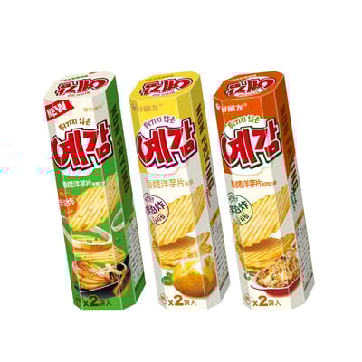 【好麗友】預感洋芋片64gX12盒/組(口味任選：原味、起司、洋蔥)1