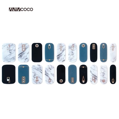 VAVACOCO光感凝膠(光療)美甲貼片20片(10款任選一款) 贈 迷你美甲銼刀1支3