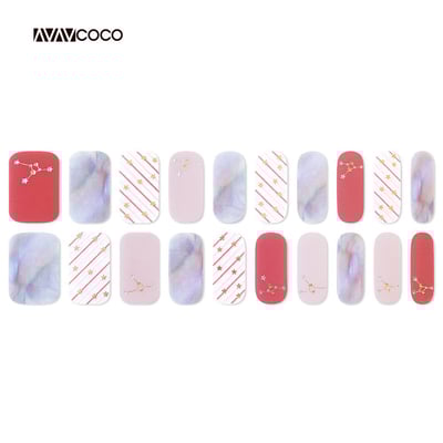 VAVACOCO光感凝膠(光療)美甲貼片20片(10款任選一款) 贈 迷你美甲銼刀1支8