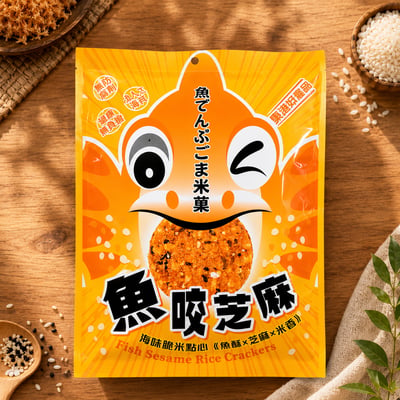 魚鬆米菓 [魚咬芝麻]米菓/海味脆米點心1