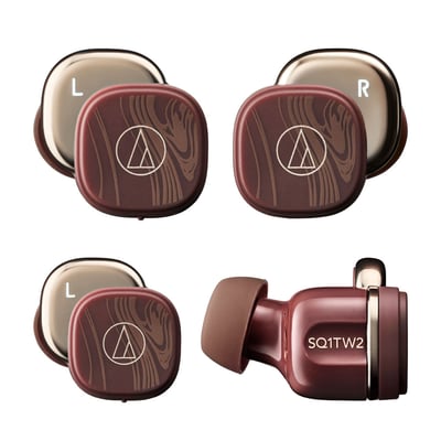 Audio-Technica 日本鐵三角ATH-SQ1TW2 BW/GY 真無線藍牙耳機 獨一無二的咖啡藝術花紋限定色9
