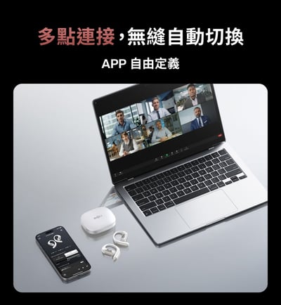 SHOKZ OpenFit Pro T010 開放式濾噪藍牙耳機 雙振膜單體  主動濾噪 / 杜比音效 頭部追蹤 獲2026CES創新獎 台灣公司貨13