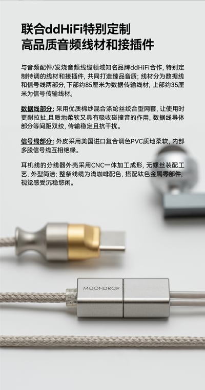 MoonDrop 水月雨 CONCERTO 協奏曲 USB-C 超線性平板單元 入耳式耳機 耳道式7