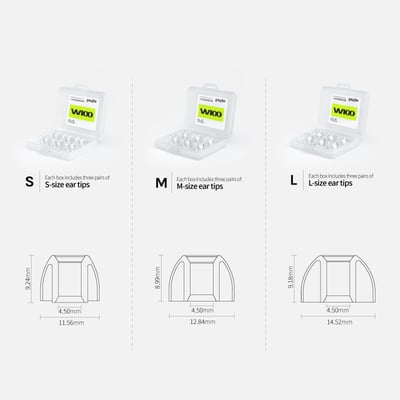 EPZ M100 高透明液態矽膠耳塞 低共振潔淨聲場 一盒三對六入2