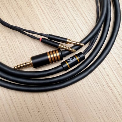 Power Praise 大力揚 × 鐵三角 CAB225 PP-CU4040-GT7D 3.5mm x 2 耳罩式耳機升級線｜四芯無氧銅導體2