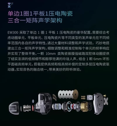 興戈 SIMGOT EW300 DSP版 三合一混合架構Type-C 入耳式耳機 ｜手機直連也能聽見完整細節5