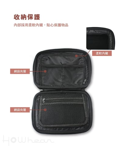 Howhear H-case 多功能防震收納包 適用手機、耳機、升級線、播放器、小尾巴4