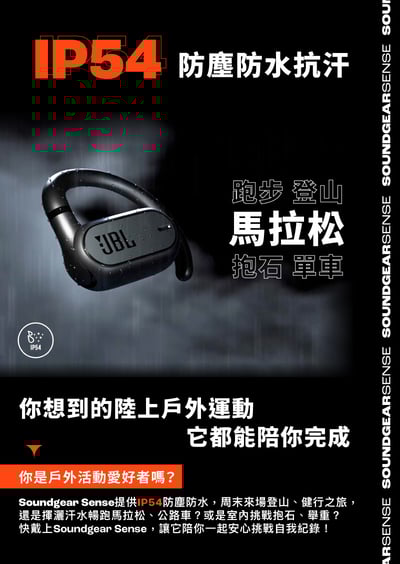 【JBL】Soundgear Sense 開放式藍牙耳機 世界首款「可旋轉雙模式佩戴」8