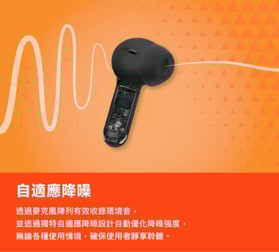 【JBL Tune Flex 2 Ghost 特別版】 真無線降噪藍牙耳機｜一機兩用設計9