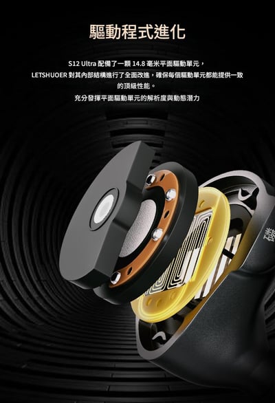 LETSHUOER S12 Ultra 平面旗艦再進化 入耳式耳機｜經典再進化的高解析實力派 🎧5