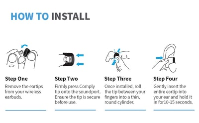 Comply TrueGrip™ Pro TWo-210-C 記憶海綿耳塞｜全天舒適、極致隔音 JBL Live Pro 2 / Tour Pro 34