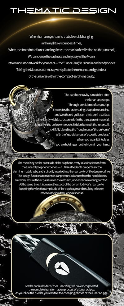 ARTPICAL Lunar Ring 月暈 入耳式耳機 月面意象混合單元設計5