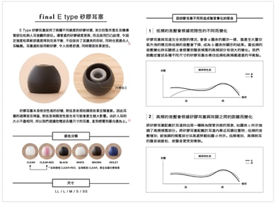 Final Audio TYPE-E 矽膠耳塞一對 日本  E-Type 耳道式耳機矽膠套6