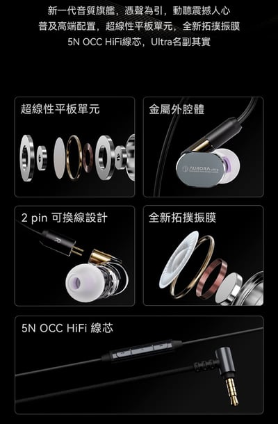 Rose technics 弱水時砂 極光Ultra『 Aurora Ultra』混合雙單元 入耳式耳機 耳道式 CM 0.782