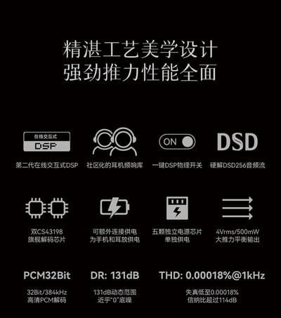 水月雨 MOONDROP 水解3 MoonRiver3 便攜DAC耳擴 小尾巴 雙CS43198解碼2