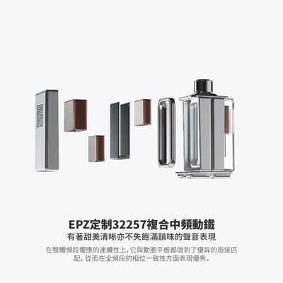 EPZ P50 開放式五單元 圈鐵平板 入耳式耳機 耳道式  CM 0.783