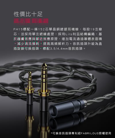 FiiO FH15 一圈三鐵四單元MMCX可換線耳機9
