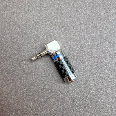 雅高聆 ACROLINK CF-3.5L(R) 3.5mm TRS L式碳纖維鍍銠焊接頭｜7mm 出線孔1