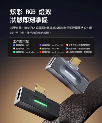 FiiO AIR LINK Hi-Fi 藍牙6.0無損發射器｜QCC5181旗艦晶片 隨插即用8