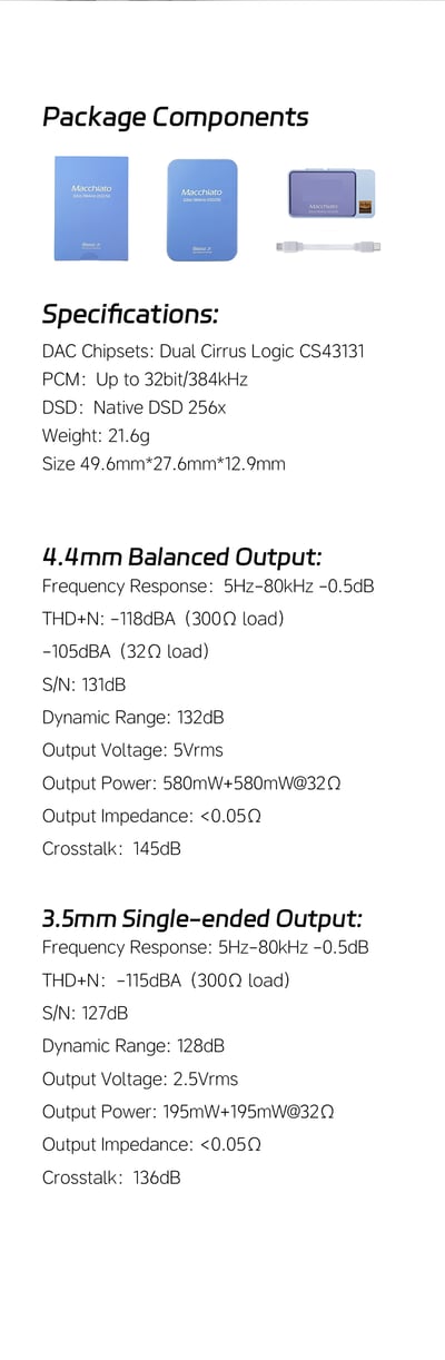 iBasso Jr. 瑪奇朵 Macchiato 隨身HiFi USB DAC 小尾巴｜雙CS43131旗艦DAC × 麥克風支援 × 8段PEQ調音神器12