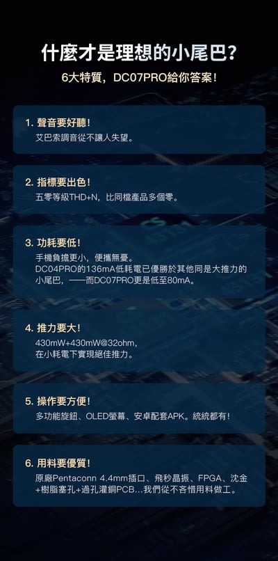 iBasso Audio DC07PRO 小尾巴 USB DAC 隨身hifi解碼耳放DAC轉3.5/4.4平衡2