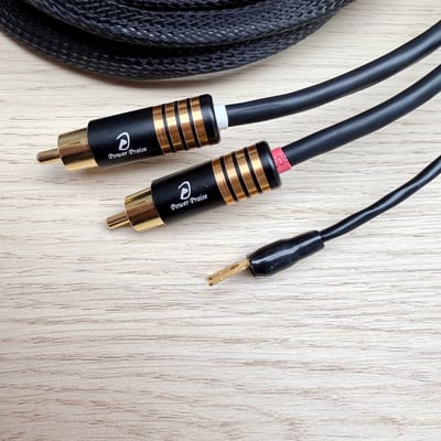 大力揚 Power Praise CAB218 屏蔽 RCA 訊號線｜含接地線・黑膠唱機／唱頭放大器專用3