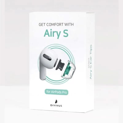 韓國DIVINUS | Airy S APP For Airpods Pro 蘋果專用 | 可洩壓 | 甜甜圈傘帽 | 一盒1對 | 公司貨9