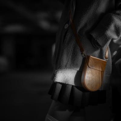 MoonDrop 水月雨 U-Bag 復古油蠟皮革 小白 收納包6