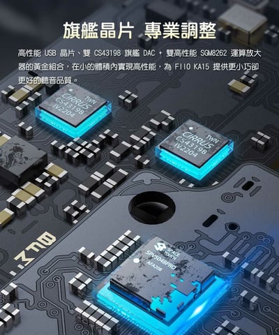 FiiO X Jade Audio KA15 隨身型平衡解碼耳機轉換器 3.5mm/4.4mm6