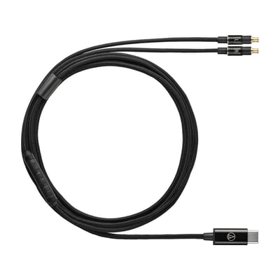 Audio-Technica 鐵三角 AT-HC1C/1.2 USB-C to A2DC 耳機替換線｜內建數位類比轉換3
