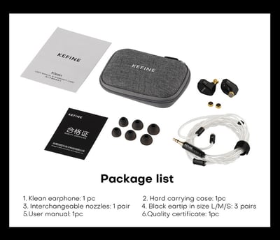 KEFINE Klean 10mm DLC振膜動圈HiFi入耳式耳機 CM 0.78 耳道式6