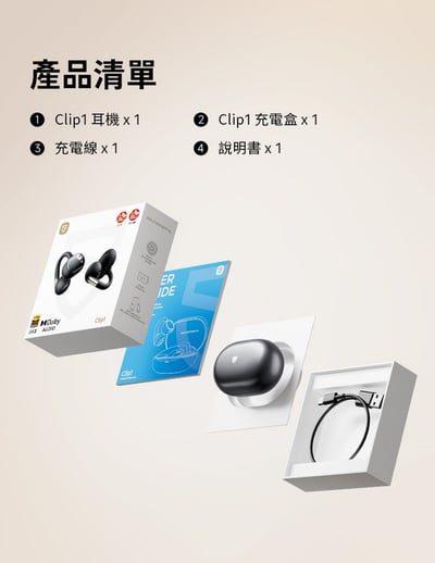 SOUNDPEATS Clip 1 杜比音效開放式耳夾真無線耳機｜輕扣即聽 沉浸隨行15