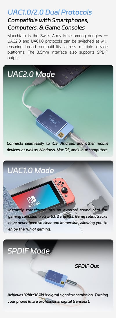 iBasso Jr. 瑪奇朵 Macchiato 隨身HiFi USB DAC 小尾巴｜雙CS43131旗艦DAC × 麥克風支援 × 8段PEQ調音神器5