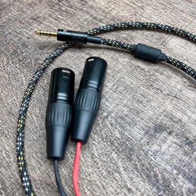 大力揚 Power Praise CAB202 屏蔽磁環 4.4mm to 雙 XLR 3pin 公 訊號升級線 接地3