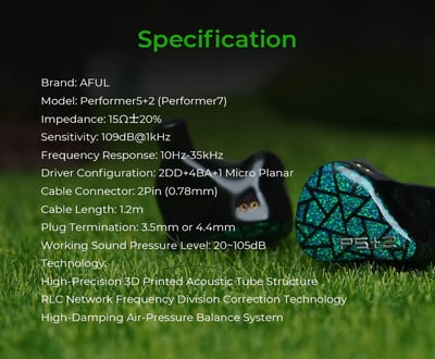 AFUL Acoustics Performer 5+2 / Performer 7 七混合單元 耳道式耳機 監聽 入耳13