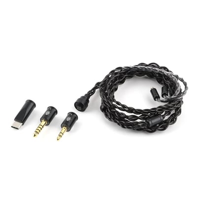 Kiwi Ears x B_Media Terras 泰拉斯 Black Edition｜4N 單晶銅模組化耳機升級線 2Pin CM 3.5 4.4 Type-C1