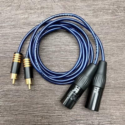 大力揚 Power Praise 日本鐵三角 Audio-Technica CAB182 平衡 XLR公 轉 RCA公 一對 轉接線1